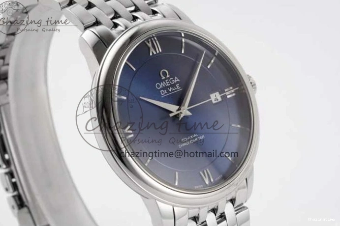 0524 De Ville SS DIWF 1:1 Best Edition Deep Blue Dial SS Markers on SS Bracelet MIYOTA Thermal 7849
